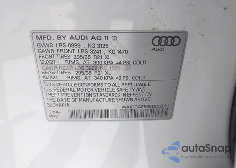 2014 Audi Q7 3.0T S Line Prestige from USA, damaged, VIN WA1DGAFE9ED012051